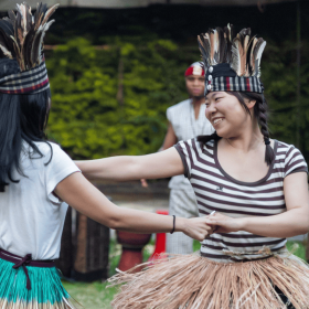 Participants enjoy cultural exchange in Tanzania with the local community
